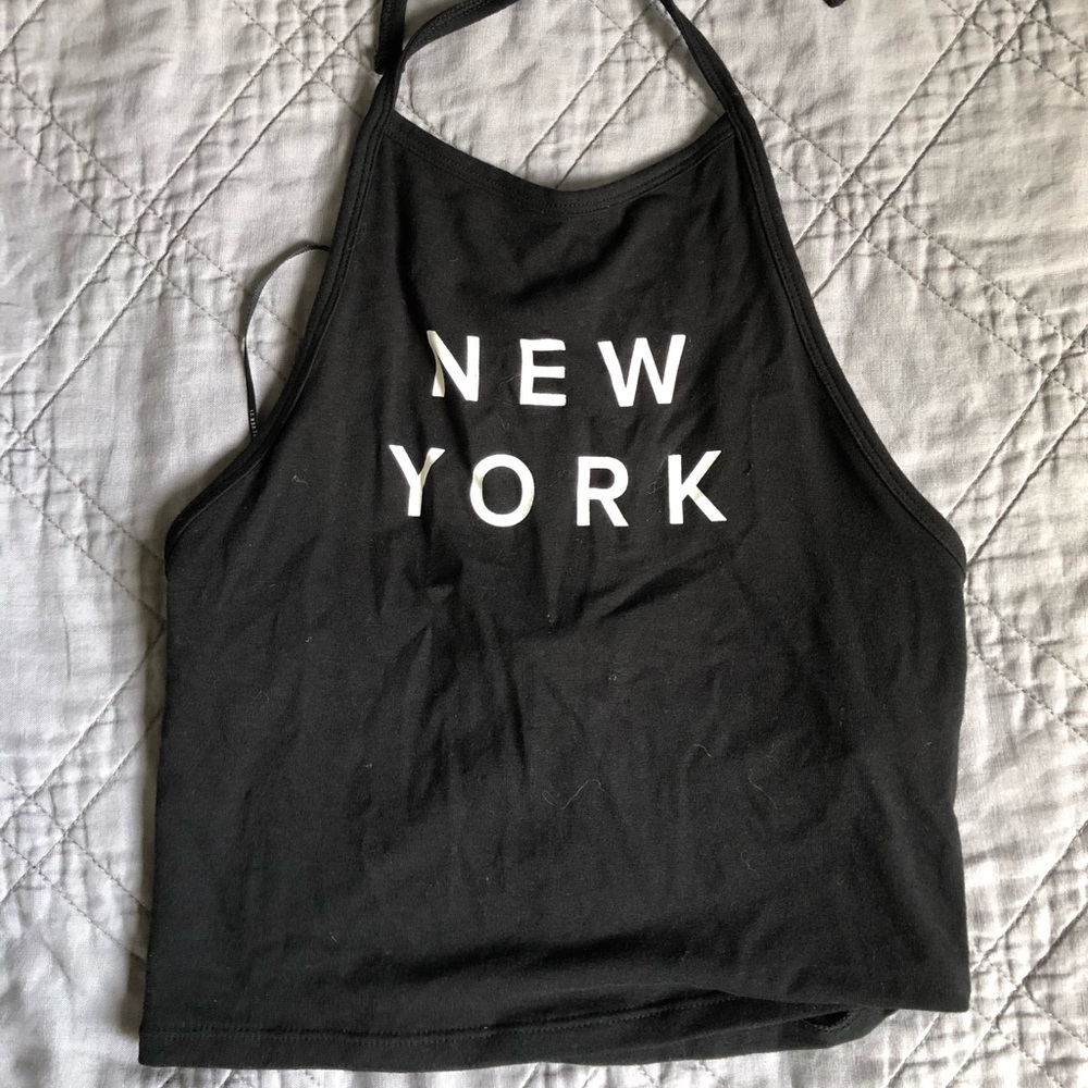 New York halter crop top